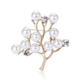 Pearl Branch Brooch in Gold and Silver Tones for Jackets and Scarves view 5