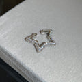 Crystal Star Ear Cuffs with Chain and Open Star Options view 6