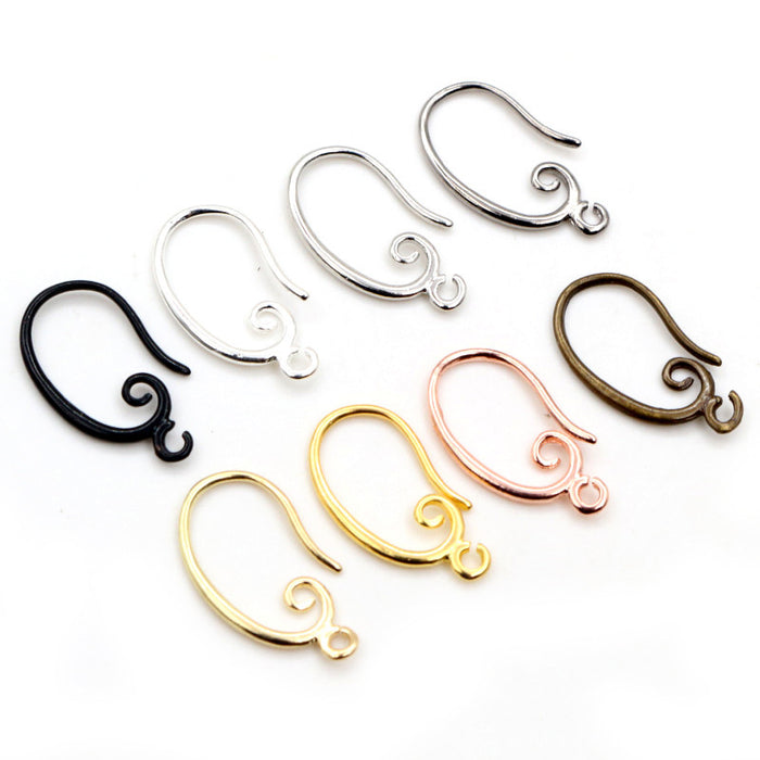 Curved Metal Earring Hooks in Eight Finish Options