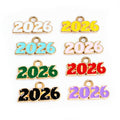 Colorful Enamel Four Digit Number Charms with Gold Tone Edges view 5