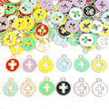 Enamel-Look Gold Silver Cross Alloy Charms in 16 Styles view 4
