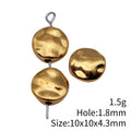 Hammered Coin Bead In Antique Gold For Jewelry Making view 3