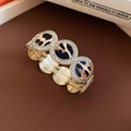 Leopard Print and Leather Look Stretch Disc Bracelets view 8
