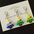 Resin Christmas Tree Keychains Candy Cane Three Colors view 3
