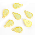 Gourd Shaped Faux Jade Charms in Three Green and Cream Styles view 6