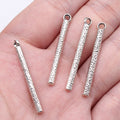 Hammered Slim Bar Metal Pendants for Jewelry Making view 4