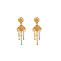 Gold Filigree Medallion Multi Chain Tassel Earrings view 5