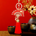 Lotus Fan Tassel Keychains in Four Colors plus Assorted Option view 6