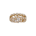 Openwork Clear Crystal Statement Rings Gold Silver Four view 5