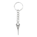 Silver Bird Skull Metal Keychain Realistic Beak Pendant view 5