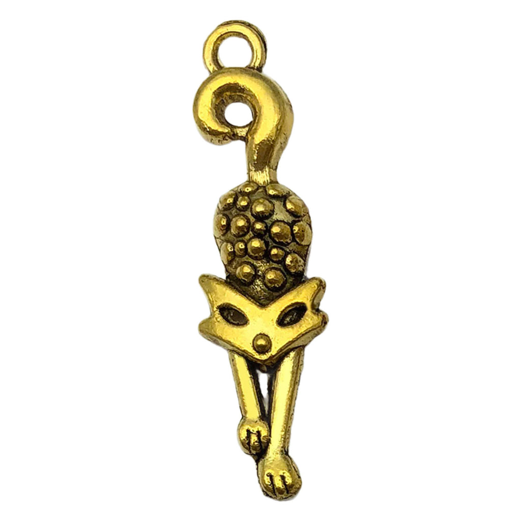Antique Gold Zinc Alloy Cat Charm Pendant for DIY Keychain Necklace Bracelet Jewelry