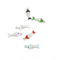 Enamel-Look Silver Gold Fish Bone Alloy Charms in 14 Styles view 3