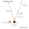 Stainless Steel Roman Disc Necklace Shell Bracelet Gold Silver Rose view 9