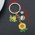 Seventeen Sunflower Bee and Gnome Metal Keychain Designs view 8