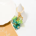 Glitter Resin Grape Keychain Gold Ring Leaf Four Colors view 6