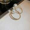 Pearl Double Hoop