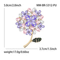 Crystal Hydrangea Brooch in Four Bright Colors Decorative Lapel Accessory view 6