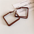 Geometric Hoop Earrings In Six Brown Red And Animal Prints view 7