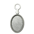 Gender Symbol Oval Cabochon Pendant Trays in Two Finishes view 3