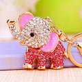 Mixed Jeweled Elephant Keychains in Seventeen Colors and Surface Designs view 7