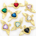 Polished Silver Gold Heart Alloy Charms in 16 Styles view 3