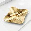 Folded Four Point Brooch in Polished Metal for Jackets and Scarves view 3