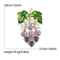 Crystal Grape Cluster Brooch In Mixed And Deep Purple view 6