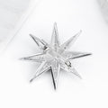Silver Tone Flower Crystal Metal Brooch Pin for Jackets and Lapels view 4