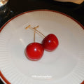Red Cherry Long Stem Drop Earrings Decorative Jewelry view 3