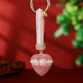 Pearl Band Crystal Heart Keychains in Fourteen Strap and Plain Colors view 9