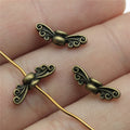 14x4x3mm 0.4g Zinc Alloy Butterfly Wing Loose Metal Beads for DIY Bracelet Necklace Making