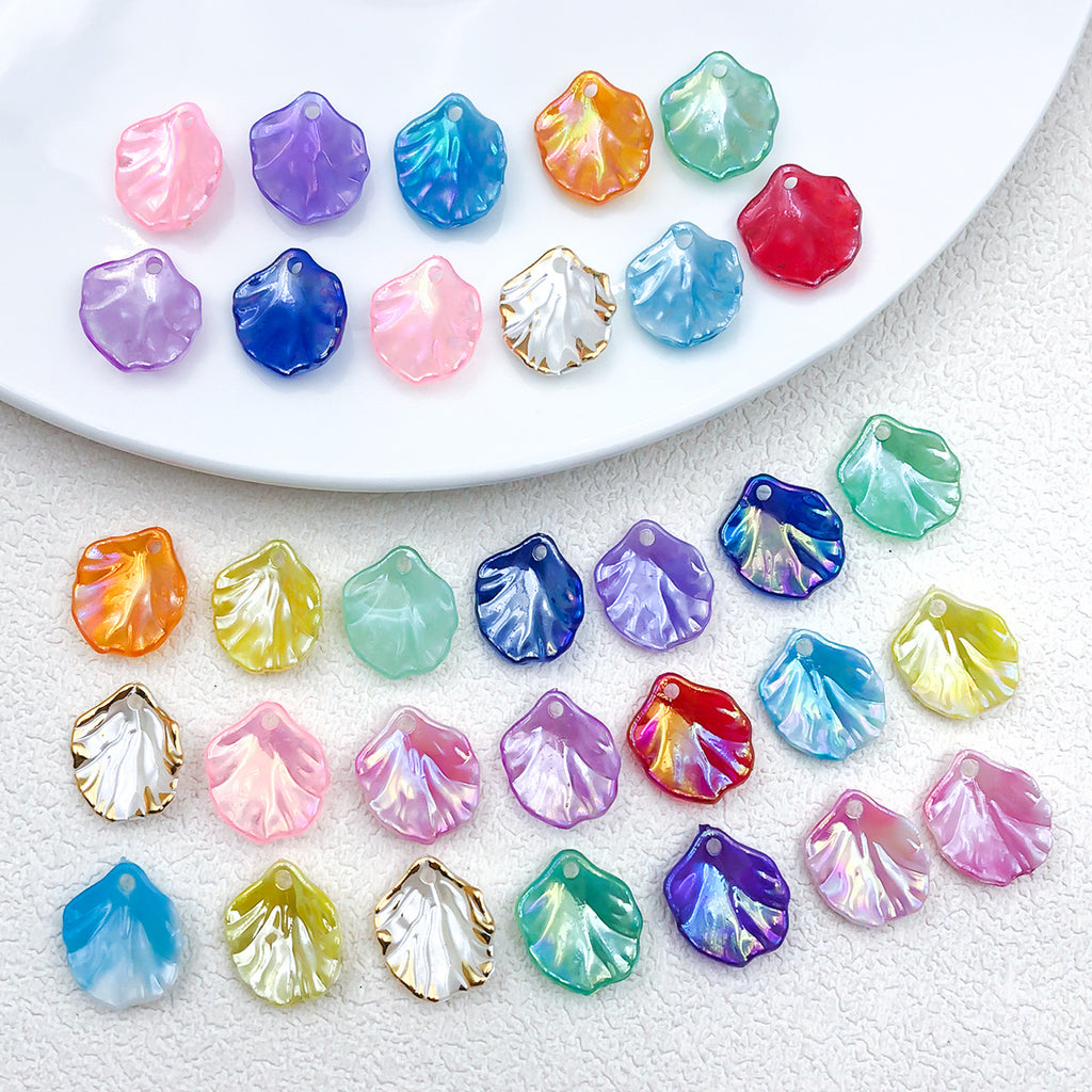 Acrylic Colorful Cabbage Leaf Petal Charm Pendant for Hair Accessories DIY Jewelry