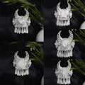 Twenty-Five Miao Silver Hat Floral Tassel Refrigerator Magnets view 1