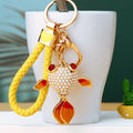 Pearl Goldfish Keychains in Five Colors with Braided and Plain Loops view 4