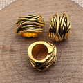 Sculpted Vine Large Hole Metal Beads in Three Finishes view 4