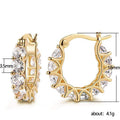 Scalloped Round Stone Hoop Earrings In Ten Color Variants view 5