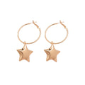 Open Star Dangle Hoop Earrings In Two Metal Tones Jewelry Design view 5