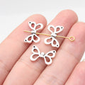 15x10mm 0.64g Multicolor Zinc Alloy Butterfly Loose Metal Beads for Bracelet Necklace DIY Making