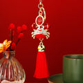 Jeweled Lucky Crab Tassel Keychains in Four Colors plus Assorted Option view 2