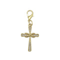 Rhinestone Infinity Cross Lobster Clasp Charm Gold Silver view 7