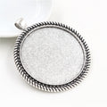 Round Metal Cabochon Pendant Trays in Fifteen Frame Styles view 9