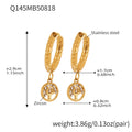 Crystal Tree of Life and Flower Drop Hoop Earrings in Nine Styles view 11