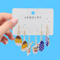 Easter Egg, Bunny And Chick Metal Drop Earring Sets, Three Styles view 1