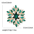 Oversized Radiating Crystal Brooch in Nine Colorways view 6