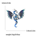 Steampunk Enamel Dragon Brooch Pin With Gears 4 Colors view 7