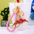 Jeweled Phoenix Keychains with Fortune Cords and Loose Heart Loops view 3