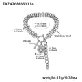 Crystal Heart Watch Chain Necklace and Bracelet Collection view 10