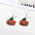 Silver Tone Halloween Enamel Hook Earrings in Twelve Novelty Designs view 3