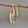 Slim Iridescent Enamel Hoop Earrings In Two Metallic Finishes view 2