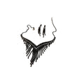 V Fringe Crystal Necklace And Earring Set In Clear Or Black view 5